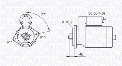 MAGNETI MARELLI 063521230160 -  Стартер